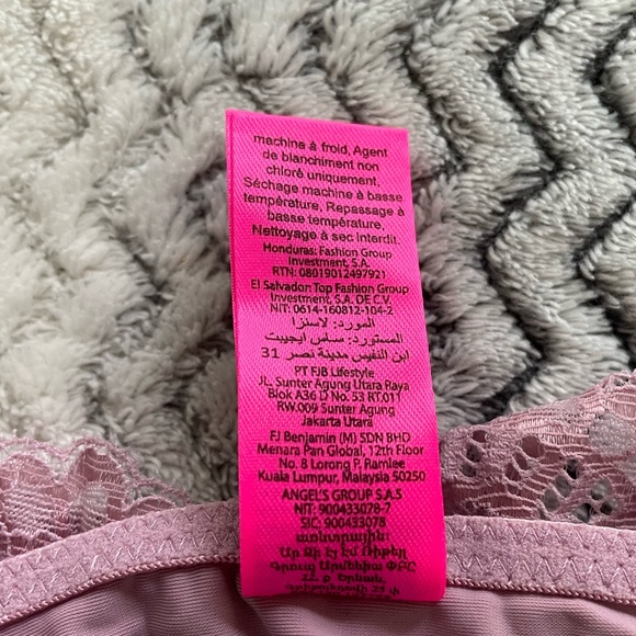 EUC La Senza Women's Off Shoulder Mauve Cropped Top w/ Lace Detail Size Small S - Picture 8 of 8